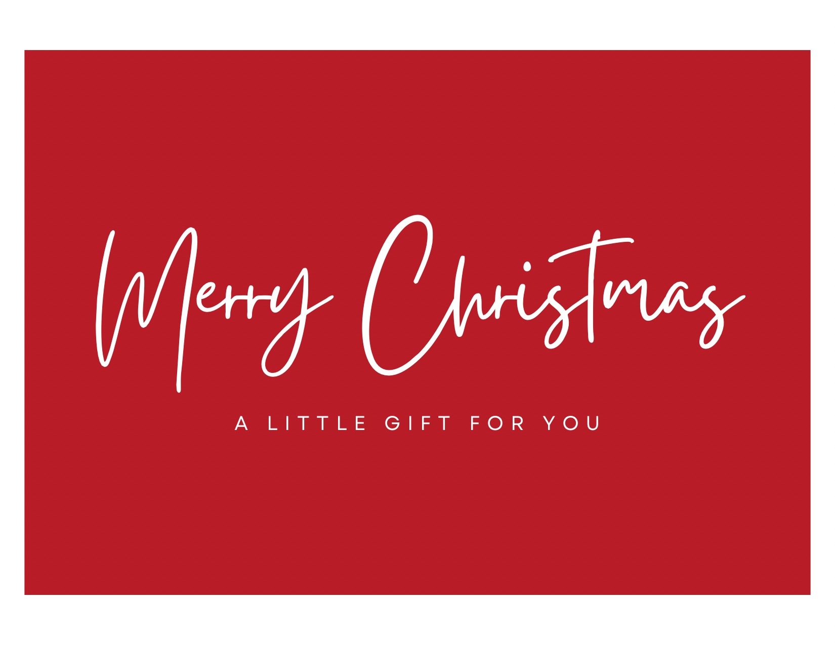 Merry Christmas gift card
