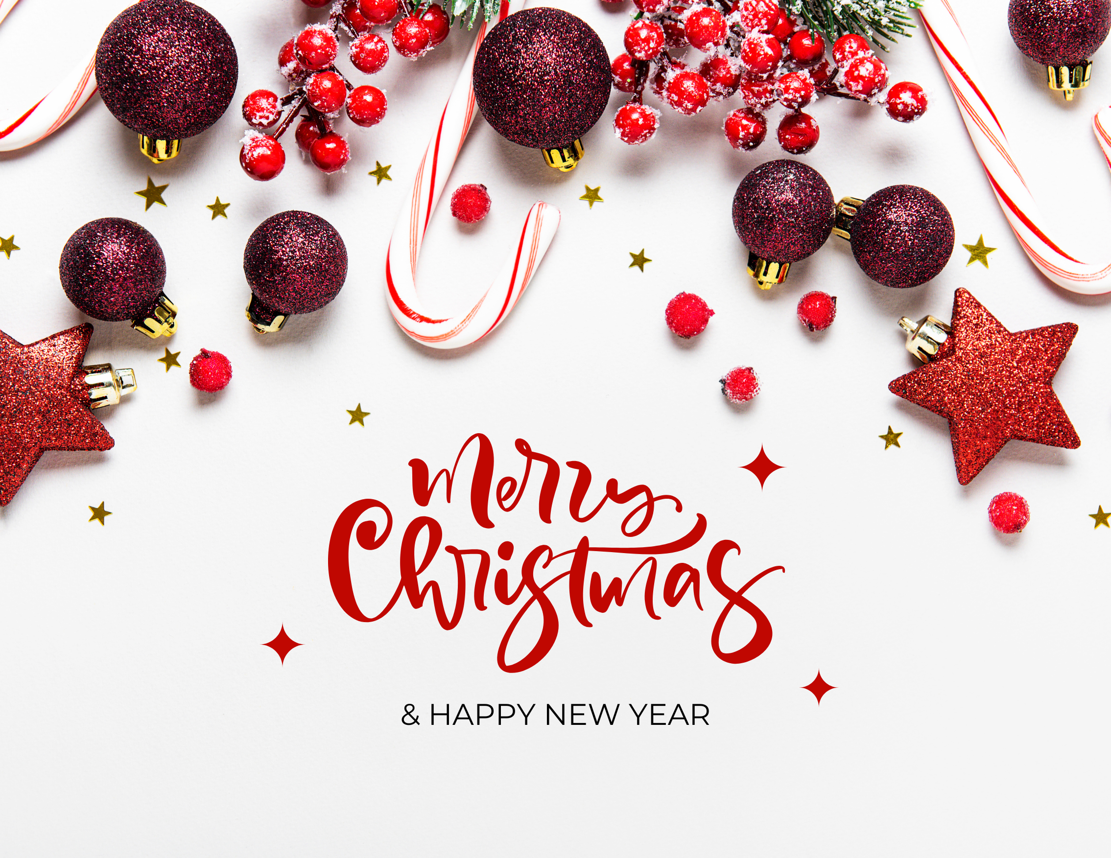 Merry Christmas and Happy New Year gift card