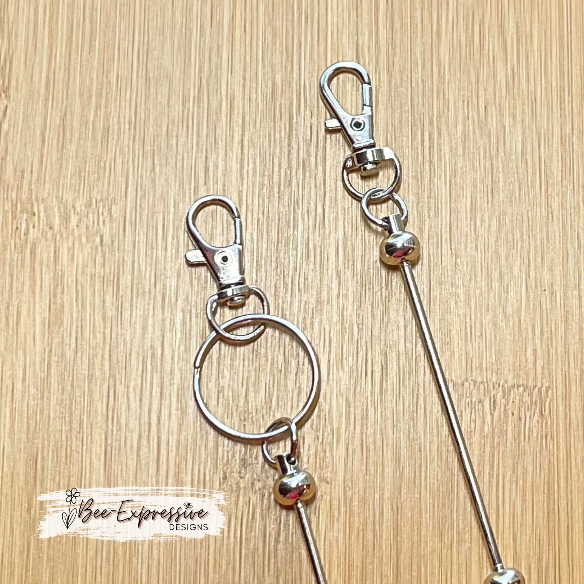 Handmade & unique, girl gnome keychain / tumbler charm chain, set! Lobster or swivel clasp, bow bead, wood beads, beaded tassel, daisy charm