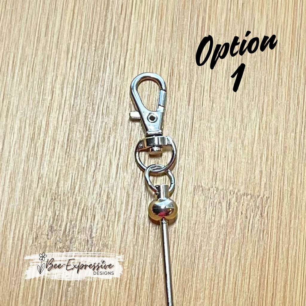 Adorable, handmade, Christmas keychain! Lobster or swivel clasp, metal bar, silicone snowflake & ornament bead, beaded tassel, tree charm