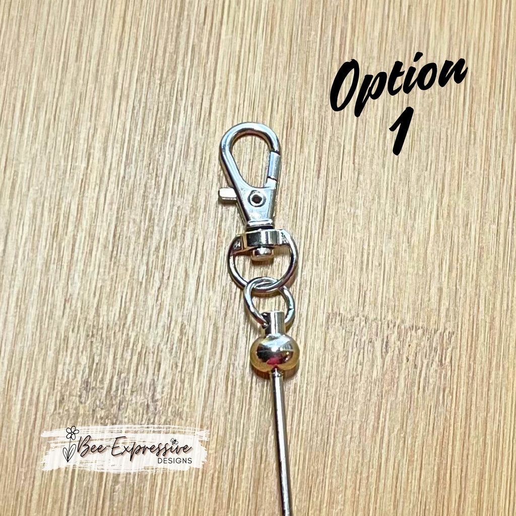 Handmade & unique, girl gnome keychain / tumbler charm chain, set! Lobster or swivel clasp, bow bead, wood beads, beaded tassel, daisy charm