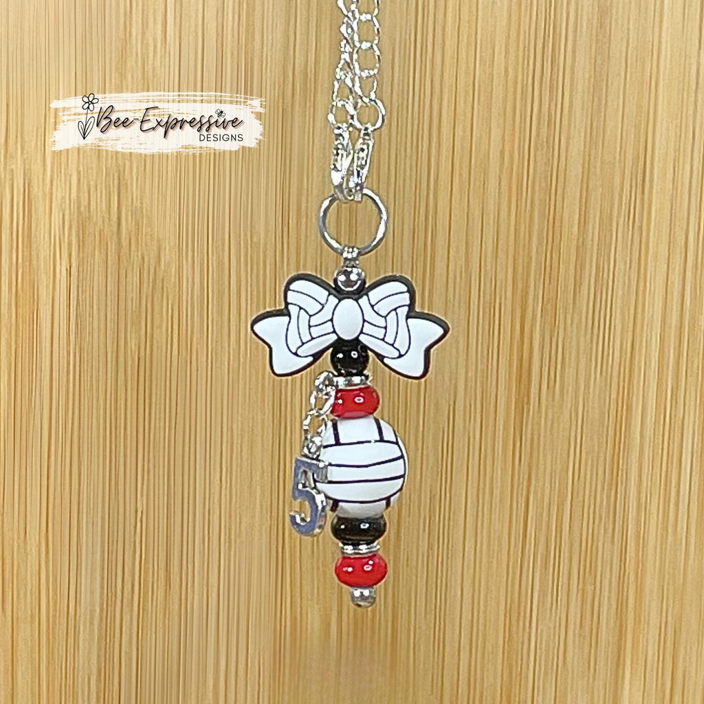 Handmade, SPORTS, tumbler charm chains! Basketball, volleyball, baseball, softball, & soccer balls, custom jersey # charm and school colors!