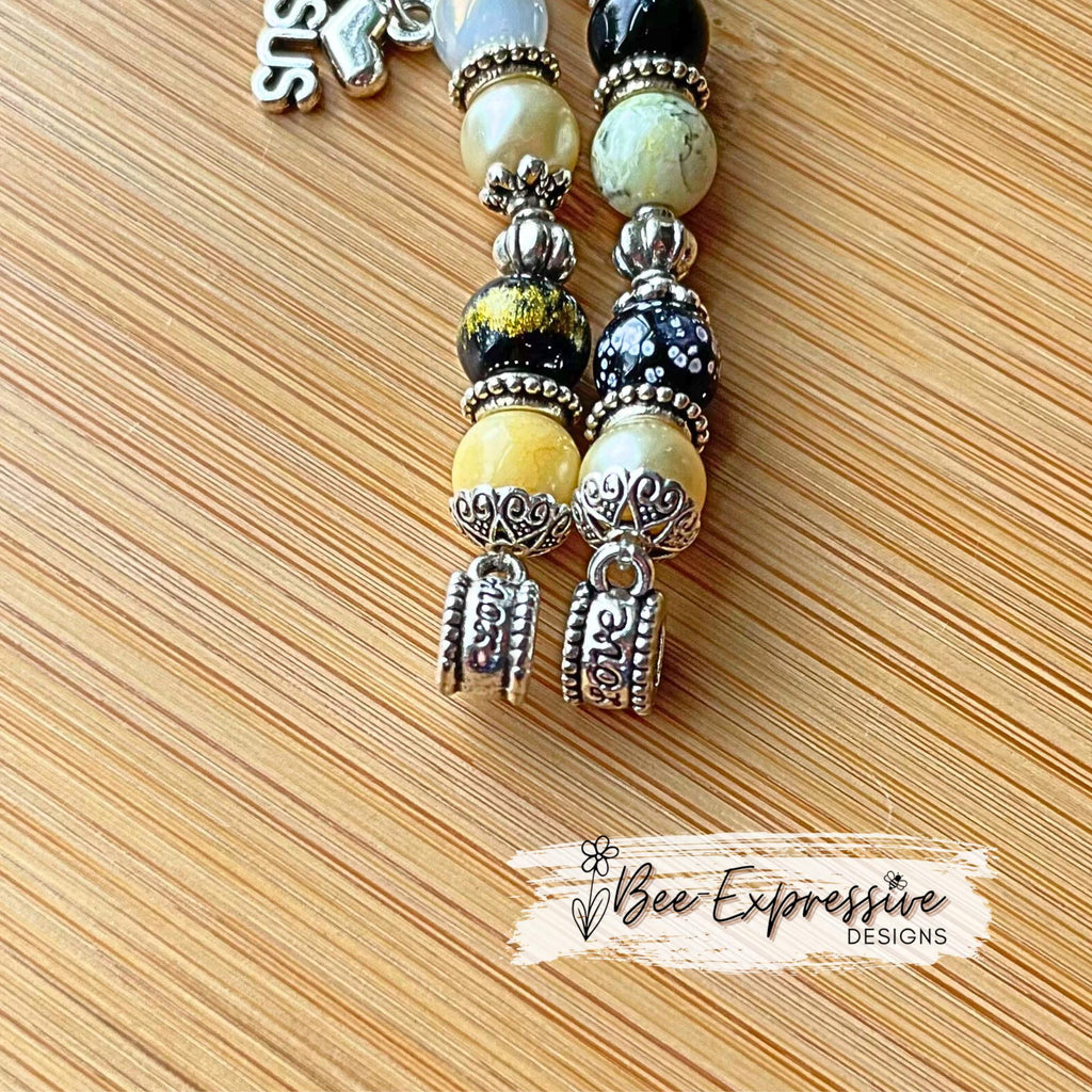 Beaded Cheerleading Apple Watch Bracelet: Custom Team Colors