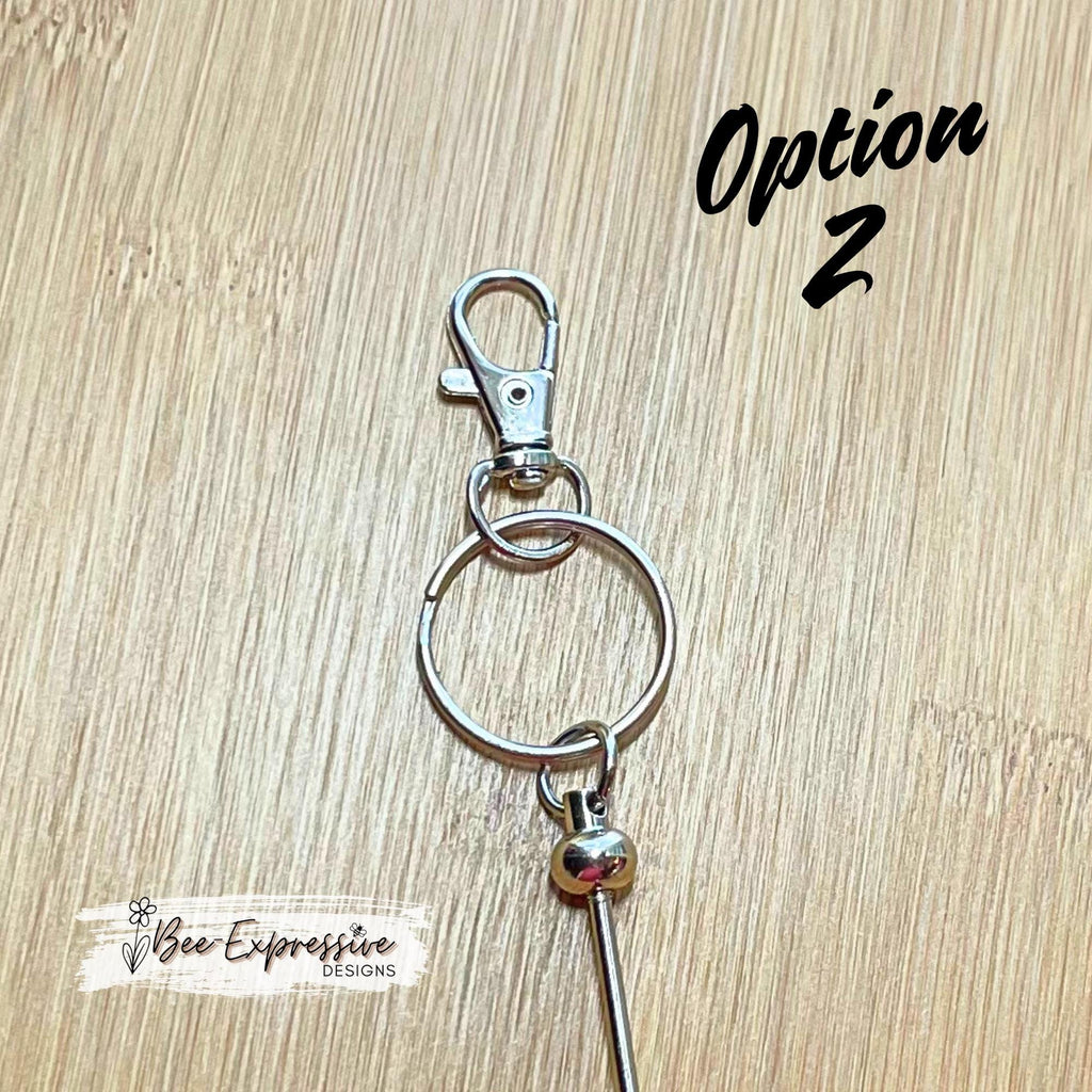 Custom, 4x4 metal keychain!  Lobster or swivel clasp, silicone duck bead, toy tire, choose your color 4x4 with matching bead!