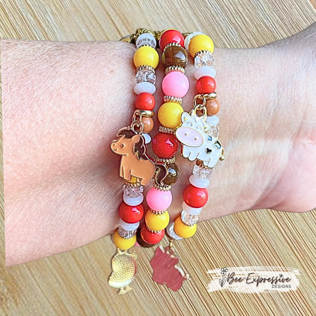Handmade, Farm Animal, Apple Watch Bracelet: Horse, Cow, Chicken, Pig, Custom Sizes
