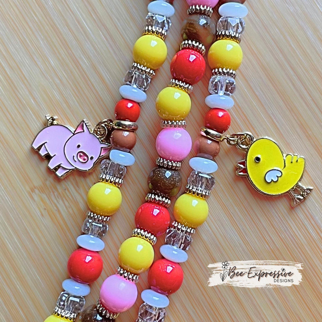Handmade, Farm Animal, Apple Watch Bracelet: Horse, Cow, Chicken, Pig, Custom Sizes