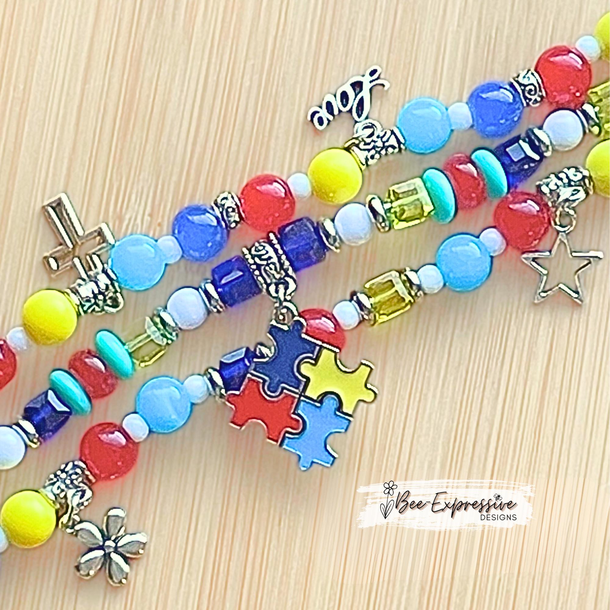 Handmade, Autism, Watch Bracelet for Apple Watches: 5 charms