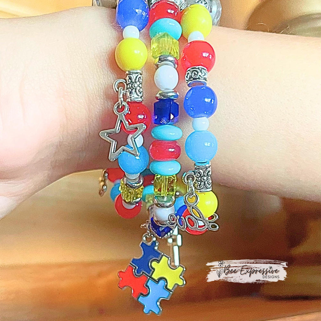 Handmade, Autism, Watch Bracelet for Apple Watches: 5 charms