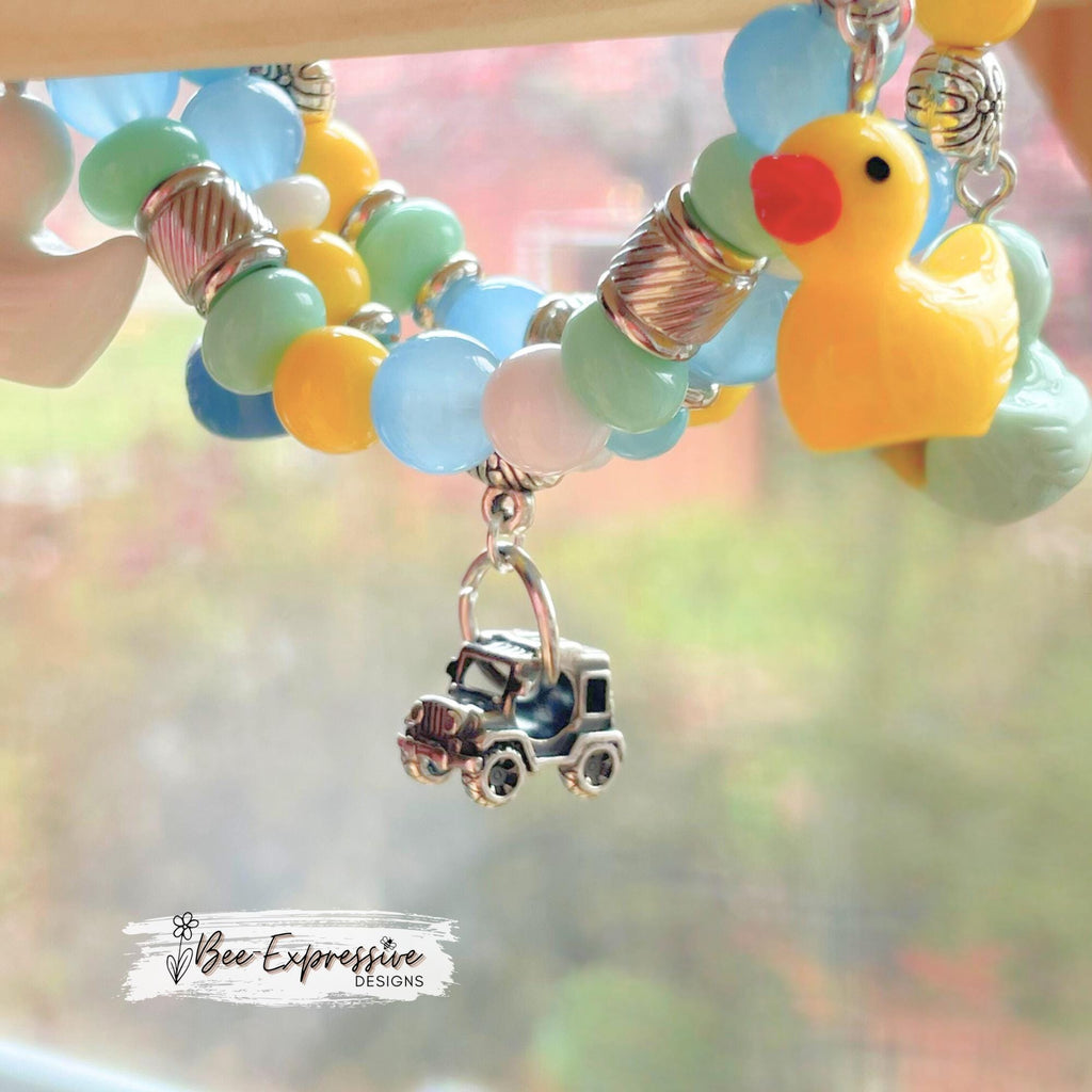 Handmade Beaded, Jeep Style with Duck Charms, Watch Bracelet for Apple Watch: Glass beads